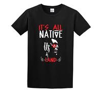 Native American Movement Its All Native Land Americans Tribe Tribal Men Adult Short Sleeve Black S