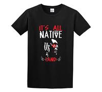 Native American Movement Its All Native Land Americans Tribe Tribal Unisex 100% Cotton Short-Sleeve T-Shirts Black L