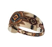 Native American Painting Elastique Exercice Bandeau - Couverture Sport Évacuation de la transpiration pour Femme