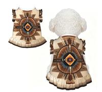 Native American Painting S Vêtements pour animaux de compagnie pour petits chiens - Tenue d'été mignonne pour chiot, vêtements doux et respirants pour chat
