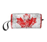 Native American Portable Handy Organizer Cosmetic Zip Travel Bag Everyday Organizer, Drapeau du Canada., Taille unique