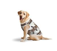 Native American T-shirt décontracté sans manches pour animal de compagnie, gilet pour chien, imprimé en coton doux pour animaux de compagnie, T-shirt respirant pour grand chien (3XL-5XL)
