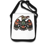 Native American Thunderbird Totem Art Sac à bandoulière Blanc
