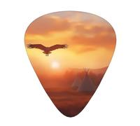 Native American Tribes Coffret cadeau Médiators lisses et durables pour guitare acoustique, électrique et basse, cadeau parfait pour les amateurs de guitare et les musiciens