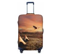Native American Tribes Housse de protection élastique pour valise de 45,7 à 81,3 cm, Noir , S