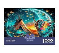Native Americans And The Moon Puzzles 1000 Pièces Pour Adultes Et Enfants Nature Jeu De Création Et Logique Pour Enfants 1000 Pieces Décoration De La Maison - Décoration Murale Cadeaux Cadeaux De Voya