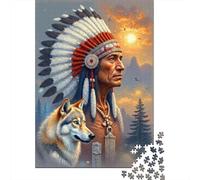 Native Elder Casse-tête Adultes Sunset Companion 1000 Pièces en Papier Recyclé (≥12 Ans) - Activité À La Maison Difficile, Cadeau Amusant 70x50cm/1000pcs