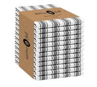 Native Fab Lot de 12 paniers tissés à Rayures Noir/Blanc