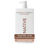 Native Gel douche et savon femme et homme - Sans sulfates ni colorants - Parfum concombre et menthe - Nettoie en douceur - Fait avec des ingrédients d'origine naturelle - 1 L