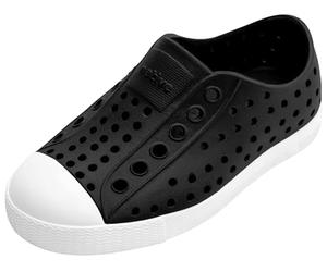 Native Kids Jefferson Junior Water Proof Shoes, Jiffy Black/Shell White, 1 Medium US Little Kid