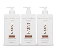 Native Lotion Corps Hommes & Femmes - Sans Silicones & Colorants - Lotion Mains Parfum Coco & Vanille + Hydratant Corps pour Peau Sèche - Avec Beurre de Karité & Glycérine (Lot de 3, 487 ml)