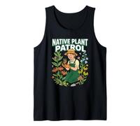 Native Plant Patrol Passionné de Jardinage et de Conservation des Plantes Vertes Débardeur