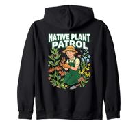 Native Plant Patrol Passionné de Jardinage et de Conservation des Plantes Vertes Sweat à Capuche