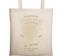 Native Pride with Blood and Soul Never Forget to Remember Sac fourre-tout en coton écologique naturel Beige