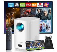 Native Projecteur Bluetooth WiFi 1080P - 15 000 Lumens Mini Projecteur de Film Portable Extérieur avec Mise au Point Électrique Compatible avec TV Stick, HDMI, USB, Android