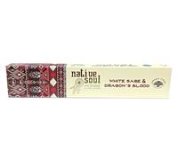 Native Soul Bâtons d'encens Smudge | Sauge blanche et sang de dragon | 1 boîte = 15 g (1)