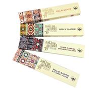 Native Soul Lot de 4 bâtons d'encens avec brûleur d'encens JRose - Eau de Palo Santo et Floride, copal, sauge blanche, fumée sacrée - Arbre vert Masala - Cadeau de nettoyage et de méditation NS2