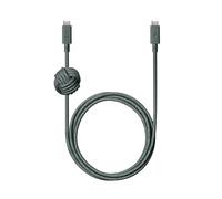 Native Union Anchor Cable 240W - Câble de charge USB-C à USB-C renforcé tressé de 10 pieds avec Power Delivery 3.1 et nœud lesté-iPhone 16, 16 Pro Max, MacBook Pro 14"/16" M2, Air 15" M2(Vert Ardoise)