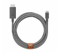 Native Union BELT-C-HDMI-ZEB-3 câble vidéo et adaptateur 3 m HDMI Type A (Standard) USB Type-C Noir, Blanc