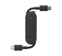 Native Union - Câble de charge portable USB-C vers USB-C renforcé en tresse, 60W - Compatible avec iPhone 16, 16 Pro, 16 Pro Max, iPad Pro, iPad Air, Galaxy S24, Flip 6, Fold 6 (Noir)