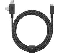 Native Union Belt Duo Pro câble de téléphone portable Noir 1,5 m USB C USB C/Lightning