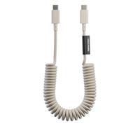 Native Union Câble USB-C Pop - Enroulé extensible - 1,2 m/4 ft Longueur recommandée - Câble de charge ultra-résistant pour iPhone Air, 17e, 17 Pro Max, iPad, Galaxy S25, Flip 7, Fold 7 (Grès)