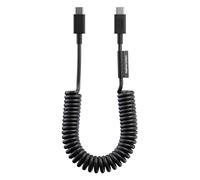 Native Union Câble USB-C Pop - Enroulé extensible - 1,2 m/4 ft Longueur recommandée - Câble de charge ultra-résistant pour iPhone Air, 17e, 17 Pro Max, iPad, Galaxy S25, Flip 7, Fold 7 (Noir)