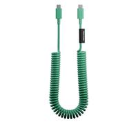Native Union Câble USB-C Pop XL - Enroulé extensible - 2,4 m/7,9 ft Câble de charge ultra-résistant compatible avec iPhone Air, 17e, 17 Pro Max, iPad Pro M5, Galaxy S26, Fold 7 (Pin)