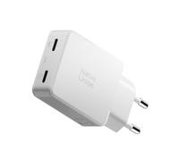 Chargeur Double Port USB-C 65W Power Delivery GaN Charge Rapide Blanc