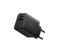 Native Union Chargeur GaN PD45W - Chargeur de Voyage Ultra-Compact à Deux Ports USB-C & USB-A - Jusqu'à 45W - MacBook Air, iPads, iPhones, Pixel, Galaxy & Plus (Noir)