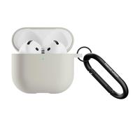 Native Union Coque en Silicone pour Apple Pods 4 avec Mousqueton en Métal Gris