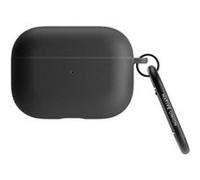 Coque pour Airpods Pro 2 Roam en Silicone avec Accrochage Métallique Noir