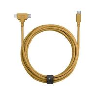 NATIVE UNION, Eco Belt Câble USB-C vers USB-C/Lightning - 1,8 m de puissance, jaune