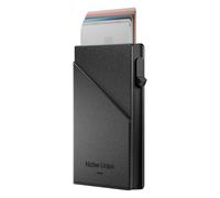 Native Union Étui Porte-Cartes Slide MagSafe pour iPhone - Cuir Recyclé Ultra Fin,Porte-Cartes Intelligent Anti-RFID pour Homme, Accès Coulissant, Jusqu’à 6 Cartes (Noir)