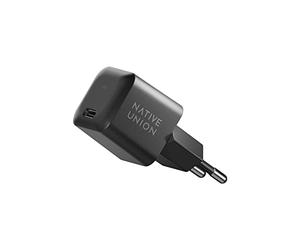 Native Union Fast GaN Charger PD 30W - Chargeur USB-C Ultra-Compact avec Alimentation électrique - pour MacBook Air, iPads, iPhones, Pixel, Galaxy et Autres appareils de Type C (Noir)