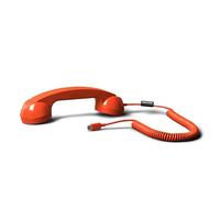 Native Union Pop Phone-Combiné téléphonique rétro avec micro et haut-parleur, USB-C pour iPhone, iPad, Tablette, S25, Flip 7, Fold 7 -Travail hybride, Appels, Vidéoconférences, Réunions (Rouge Alarme)