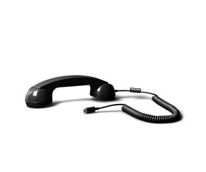 Native Union Pop Phone - Combiné téléphonique rétro avec Micro et Haut-Parleur, USB-C pour iPhone, iPad, Tablette, S25, Flip 7, Fold 7 - Travail Hybride, appels, visioconférences, réunions (Noir)
