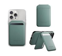 Native Union Portefeuille Stand Active | Magnétique - Porte-Carte MagSafe avec Support pour iPhone Air, 17, 16, 15, 14 - Stocke 4 Cartes - Matériaux Durables & Recyclés (Vert Ardoise)