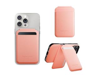 Native Union Portefeuille Stand Active | Magnétique - Porte-Carte MagSafe avec Support pour iPhone Air, 17, 16, 15, 14 - Stocke 4 Cartes - Matériaux Durables & Recyclés (Abricot)