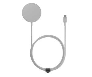 Native Union SNST-QI2-SAN chargeur d'appareils mobiles Smartphone Gris clair USB Recharge sans fil Intérieure