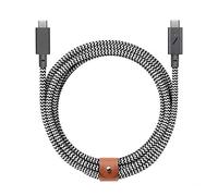 Native Union Type-C Belt Câble Pro - 240W USB-C à USB-C 2,4m Câble de Charge Ultra Robuste Compatible avec iPhone 16, 16 Pro Max, MacBook Pro 14"/16" M2, Air 15" M2, iPad Pro (Zebra)