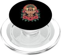 Native Warrior Tribal Heritage Art Floral PopSockets PopGrip pour MagSafe