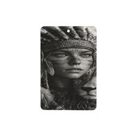 Native Woman Lot de 4 désodorisants pour voiture Noir et blanc Cartes parfumées à suspendre pour tablettes d'aromathérapie de voiture