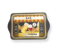 NATIVES 410190 Les Copains d'abord Plateau Métal Multicolore 25 x 16 x 2 cm