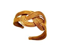 Nativilis B105 Bracelet infini en herbe dorée fait main - Bijoux artisanaux durables de Jalapão Brésil