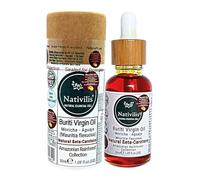 Nativilis Virgin Buriti Oil (Mauritia flexuosa) Amazonian Collection Source la plus riche Beta-Carotène Vitamine A - Adoucissant Reconstruction Hydratant Cellules de Peau - Copaïba