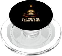 Nativity Child is Born Retro Homme Chrétien Noël PopSockets PopGrip pour MagSafe