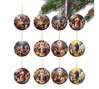 Nativity Christmas Ornaments, Wooden Nativity Scene, Christian Christmas Decorations, Nativity Ornaments for Tree, Wooden Religious Ornaments, Christmas Nativity Set, Family Nativity Decorations