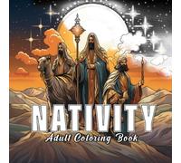 Nativity: Colouring books for adults with 60 sketches of nativity.