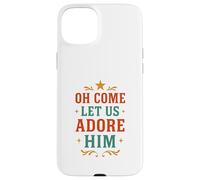 Nativity Oh Come Let Us Adore Him Vintage Women Christian Coque pour iPhone 15 Plus